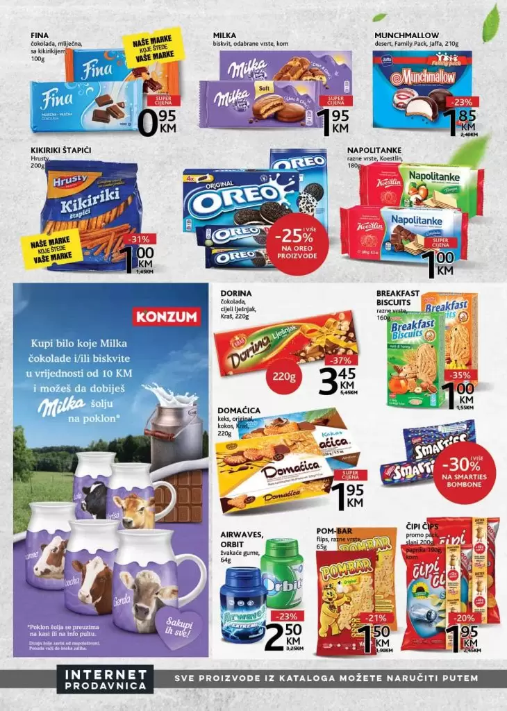 Konzumova fantasticna akcija. snizenje. snizeno, popust. akcija. oreo keks