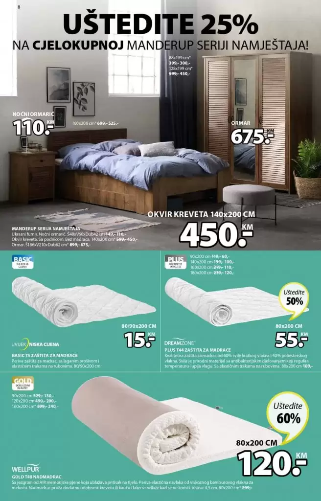 Jysk akcijski katalog. snizenje. popust. Jysk madrac, Jysk rasporodaja.