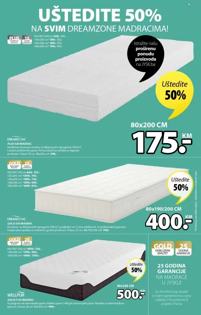 Jysk akcijski katalog. snizenje. popust. Jysk madrac, Jysk rasporodaja.