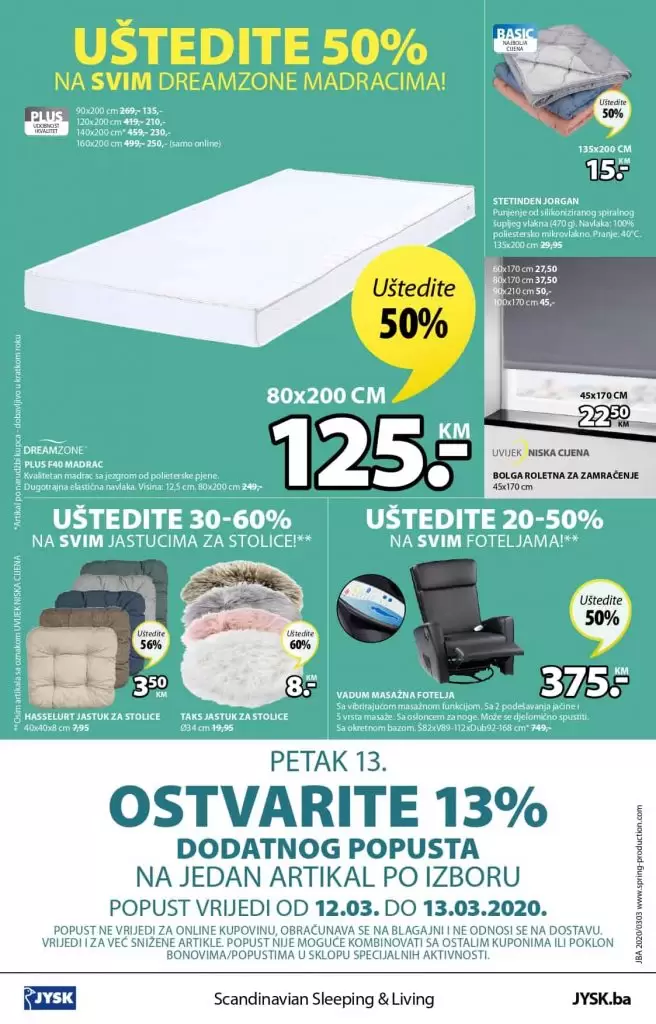 Jysk akcijski katalog. snizenje. popust. Jysk madrac, Jysk rasporodaja.