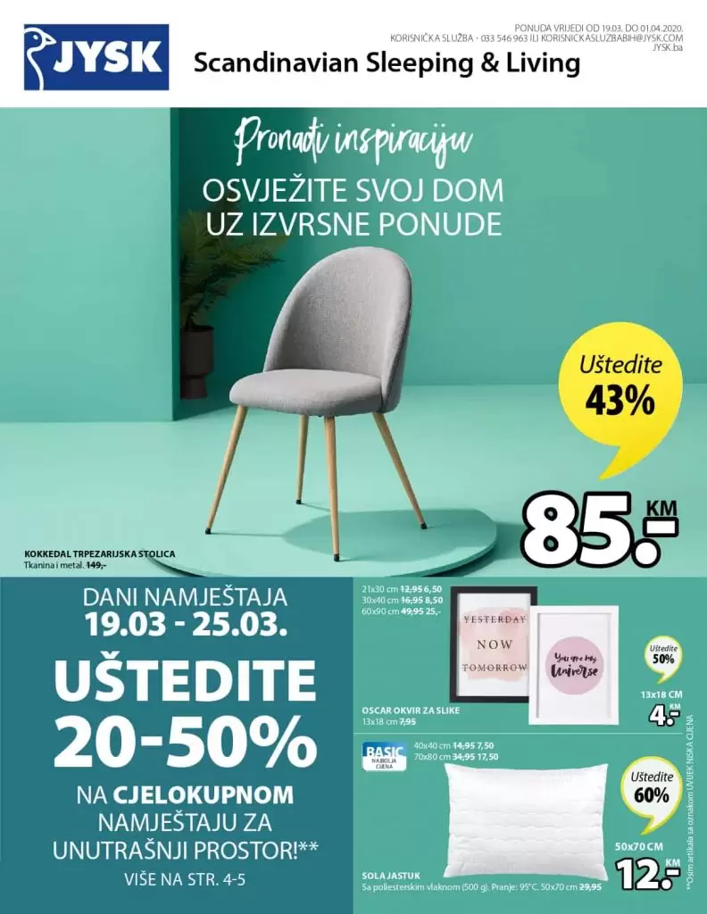 jysk akcijski katalog. snizenje. popust, korona virus. online kupovina. 