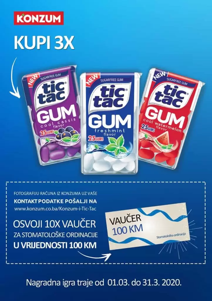 Konzum dani oralnog zdravlja. akcijski katalog tic tac