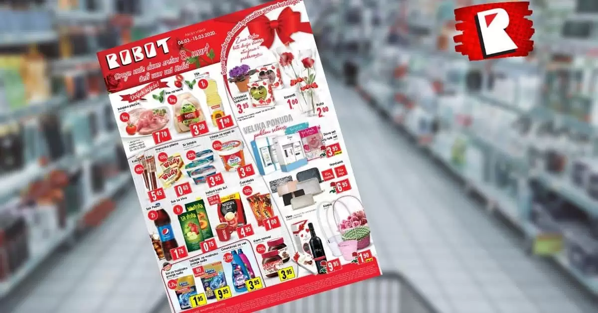 Robot akcijski katalog. robot katalog. kataloska akcija. snizenje. popust.