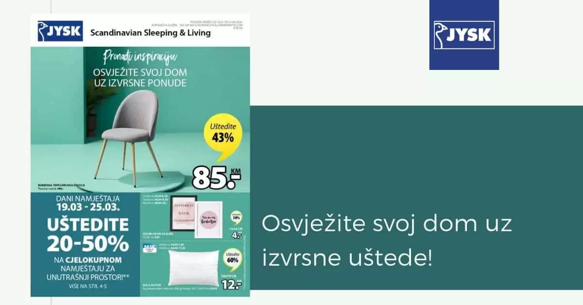 jysk akcijski katalog. snizenje. popust, korona virus. online kupovina.