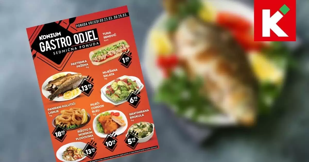 konzum gastro akcija. konzum akcija. konzum katalog. sva snizenja na jednom mjestu.