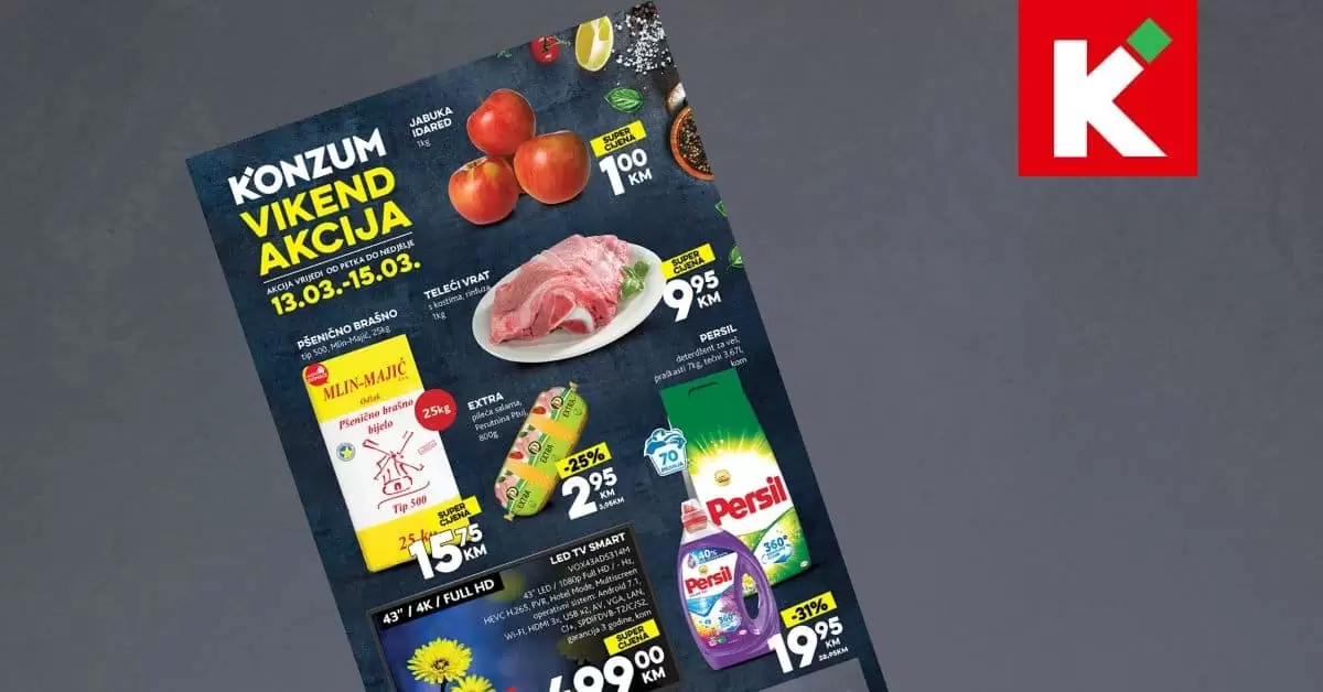 Konzum vikend akcija. Konzum katalog. Konzum korona virus.