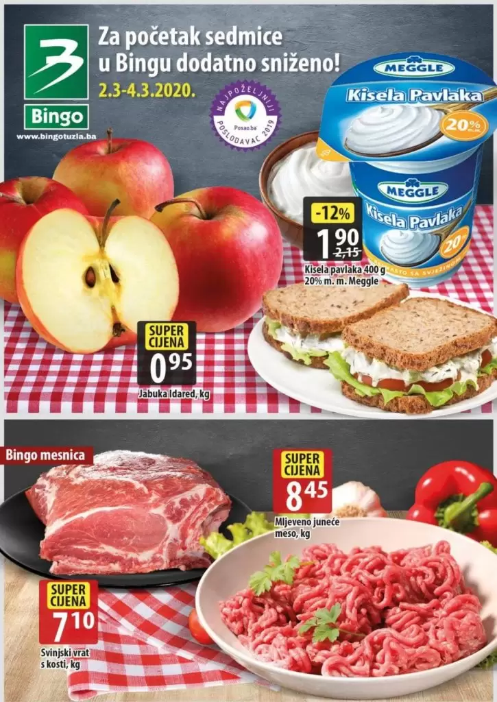 Akcija za pocetak sedmice. bingo katalog. mercator. 