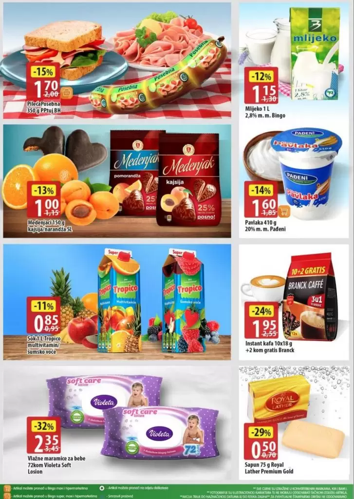 Bingo akcijski katalog. snizenje. snizeno. popust. akcija. 