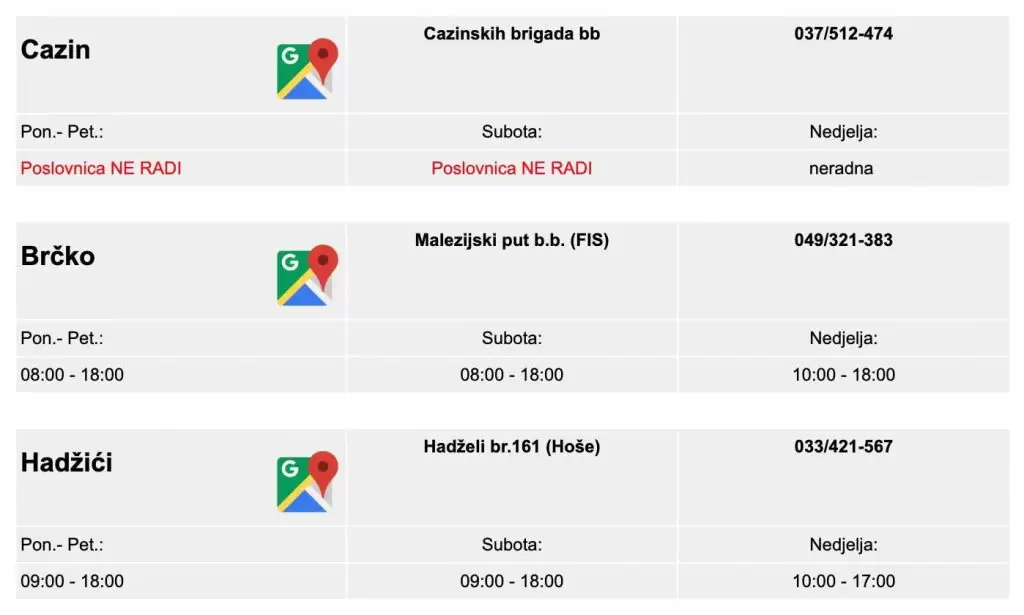cm radno vrijeme poslovnica. korona virus. 