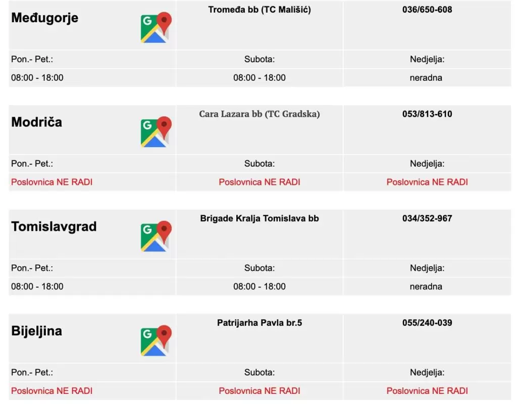 cm radno vrijeme poslovnica. korona virus. 