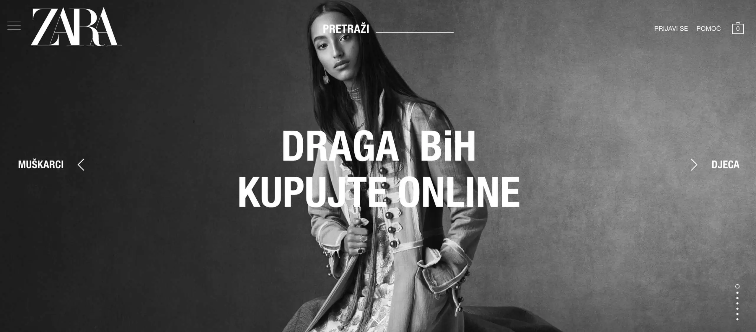 Zara, online kupovina, besplatna dostava. Korona virus.