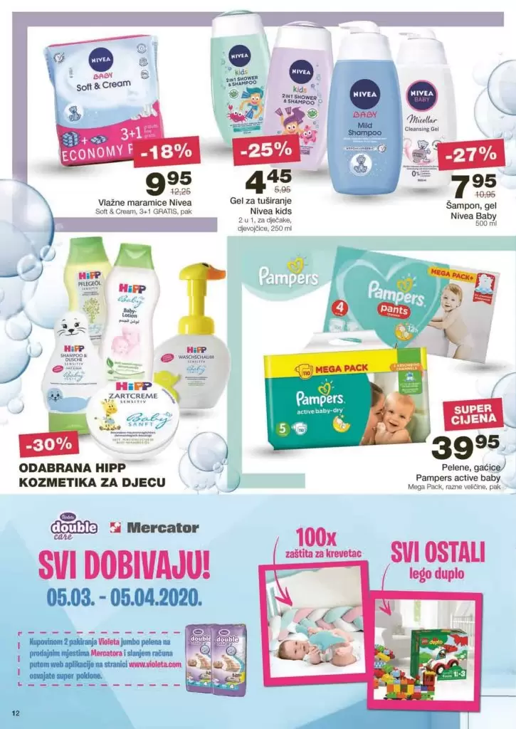 mercator katalog. mercator lozionicka prodavnice pampers