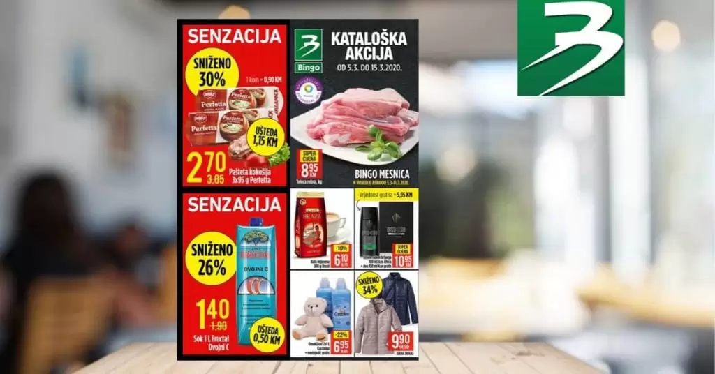 bingo akcijski katalog. snizenje. popust. akcija. snizeno.