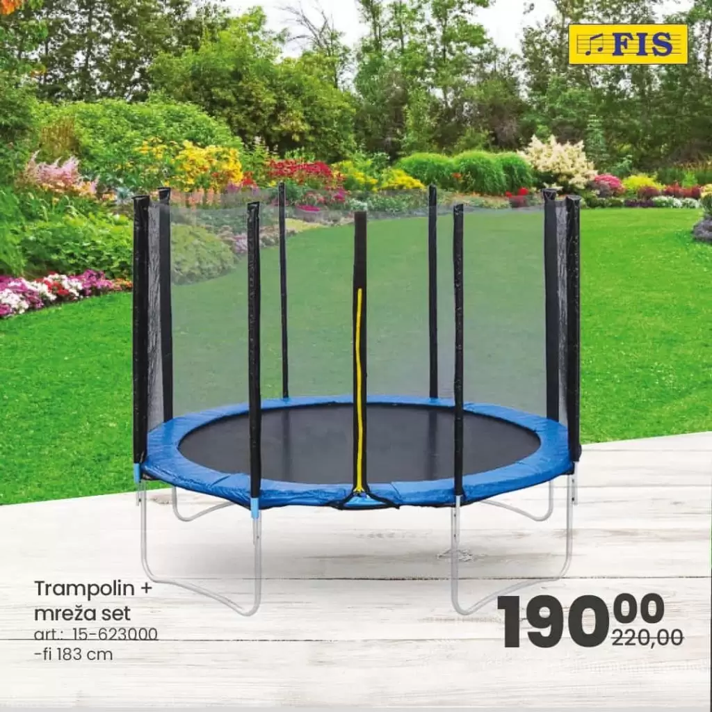 fis super akcija. snizenje. popusti. katalozi. tampolina