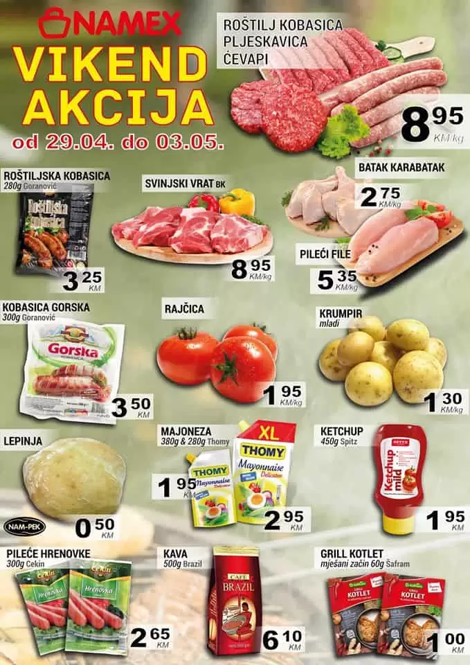 namex super akcija. snizenje. popust. katalog. letak. snizeno. 