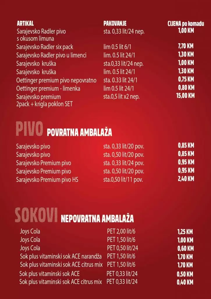 Sarajevsko pivo online kupovina. besplatna dostava covid 19