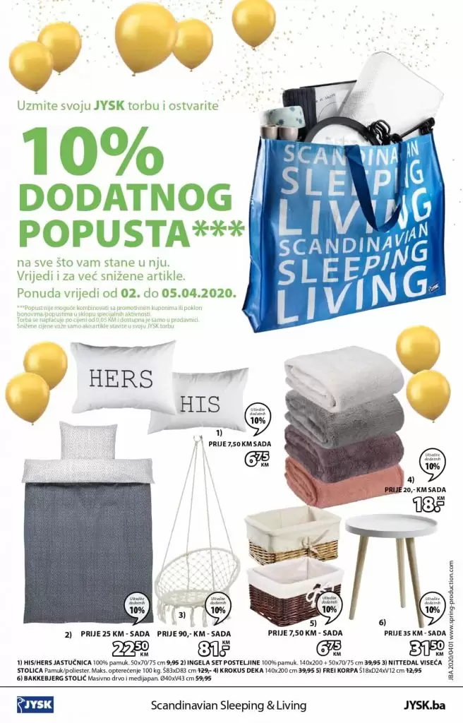 Jysk akcijski katalog. korona virus. snizenje. akcija. popust. 