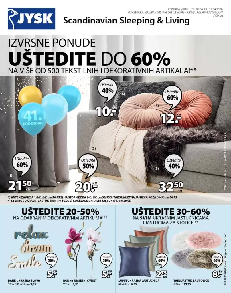 JYSK akcijski katalog. snizenje. popust. akcija. popusti. online kupovina. covid 19. korona virus.