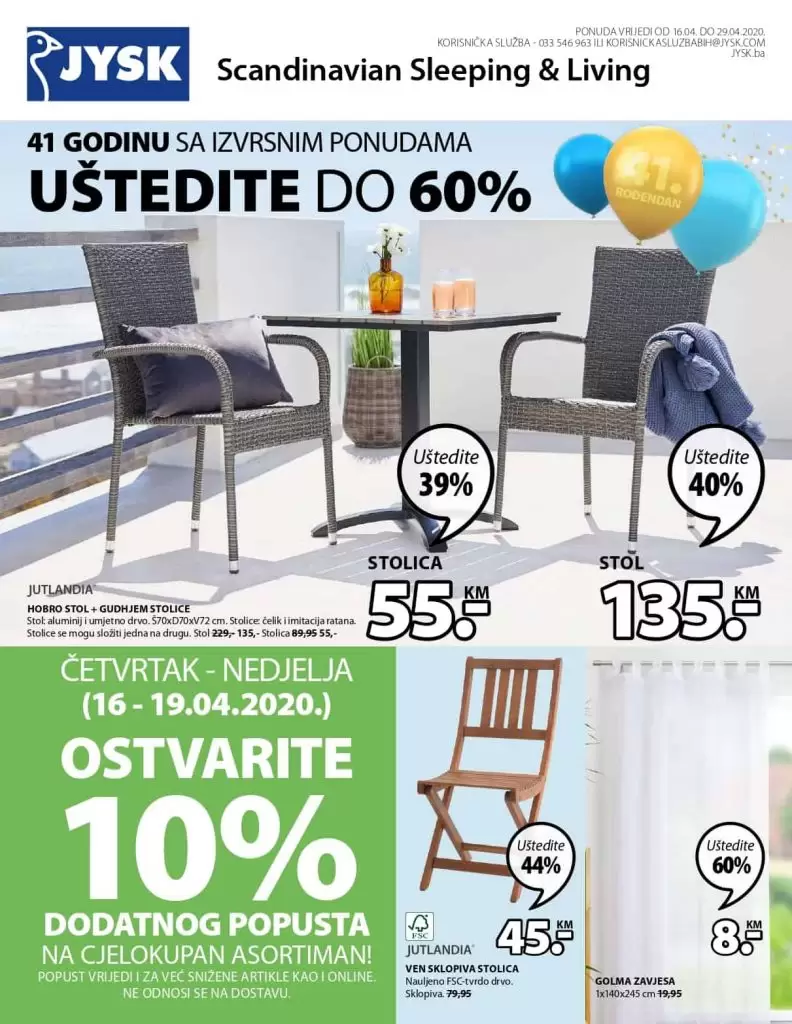 JYSK akcijski katalog. snizenje. popust. akcija. popusti. online kupovina. covid 19. korona virus. 