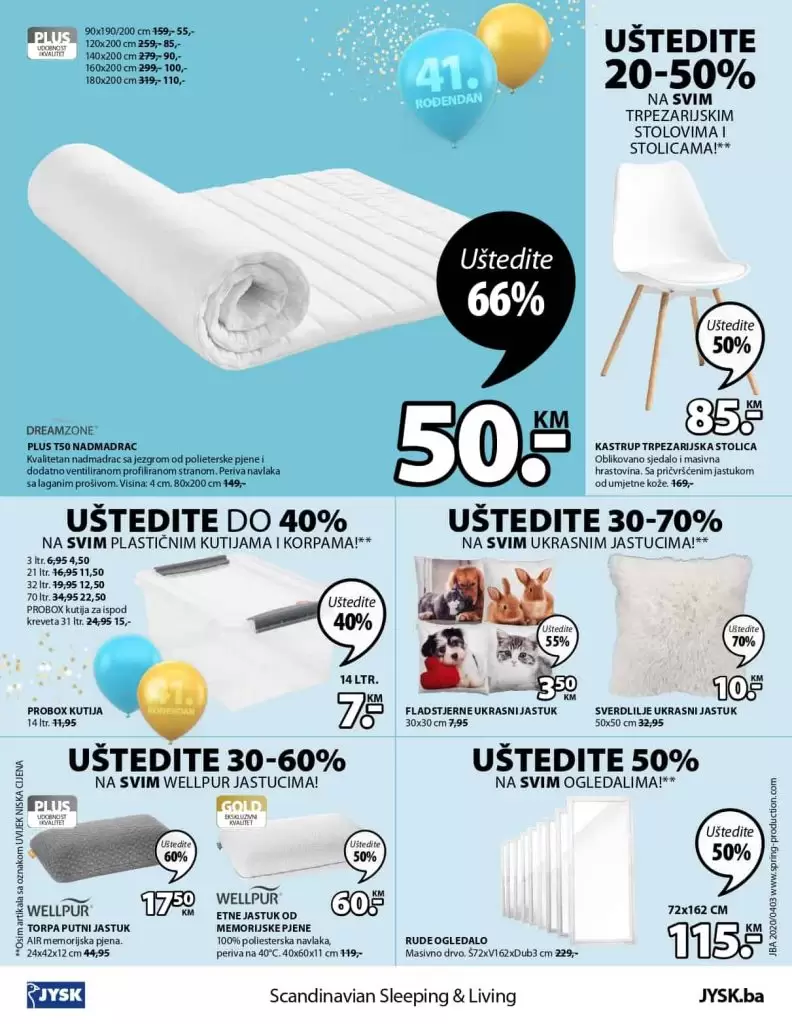 JYSK akcijski katalog. snizenje. popust. akcija. popusti. online kupovina. covid 19. korona virus. 