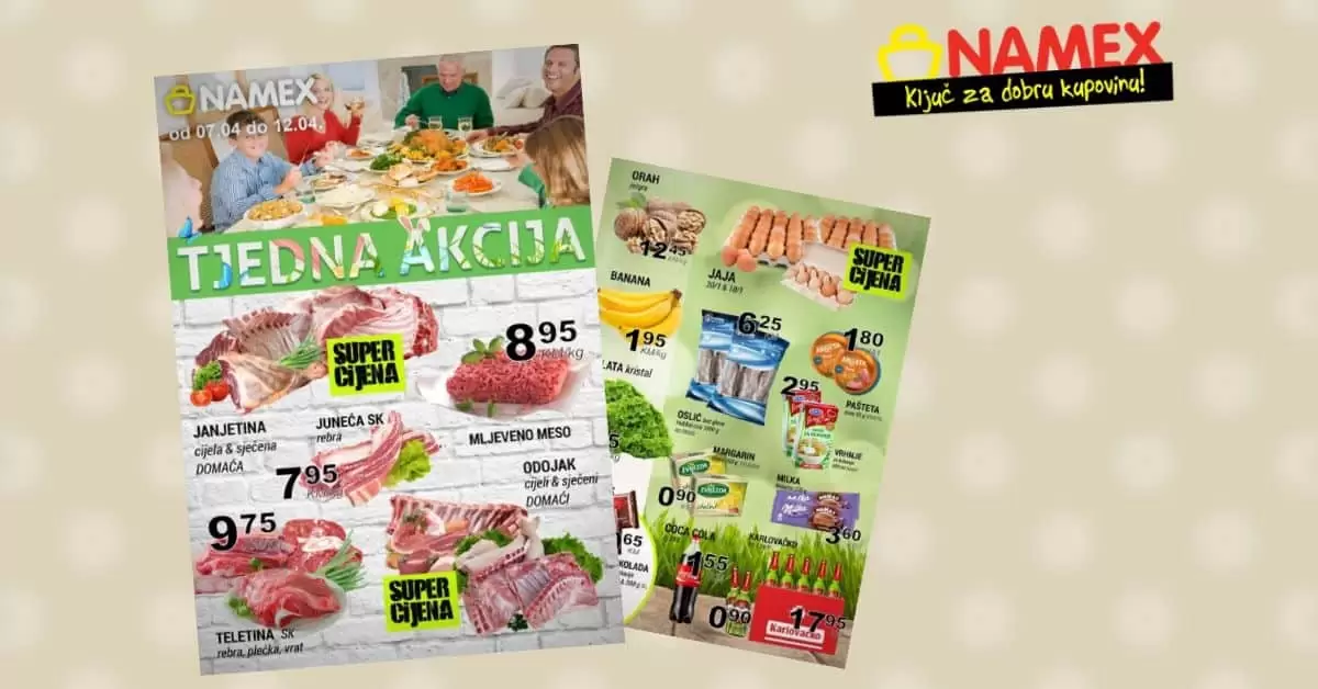 namex akcijski katalog. snizenje. snizeno. popust. bingo. konzum tjedna akcija.