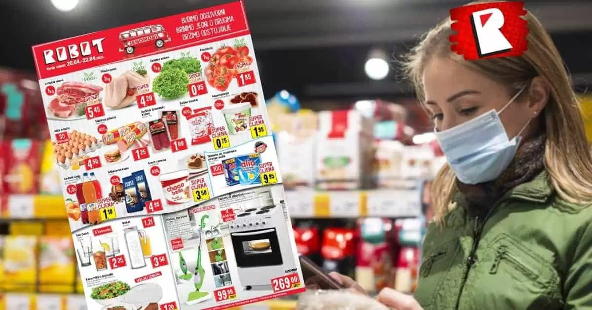 Robot akcijski katalog. robot katalog. kataloska akcija. snizenje. popust.