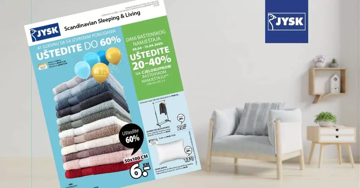 JYSK akcijski katalog. snizenje. popust. akcija. popusti. online kupovina. covid 19. korona virus.