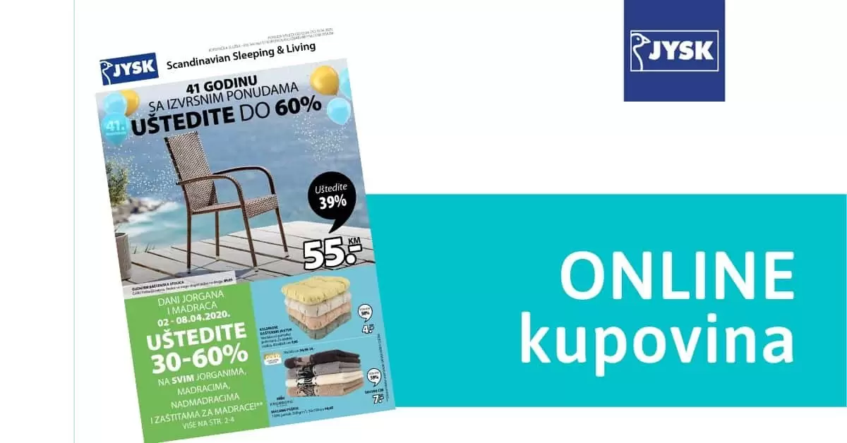 Jysk akcijski katalog. korona virus. snizenje. akcija. popust.