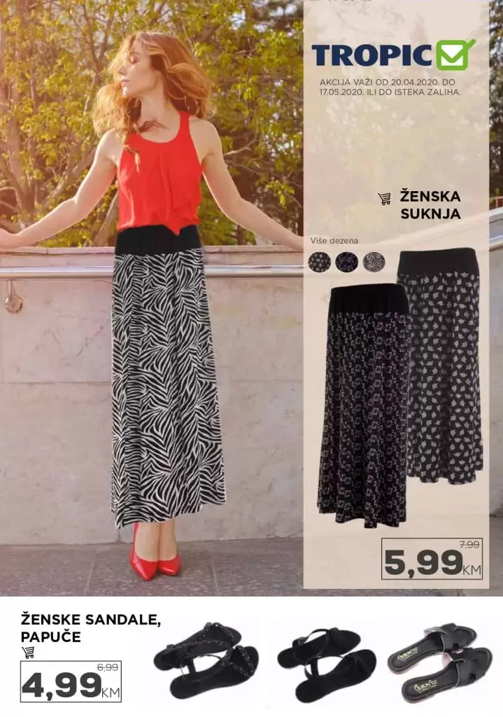 tropic, akcijski katalog tekstila. snizenje. akcije. popusti.