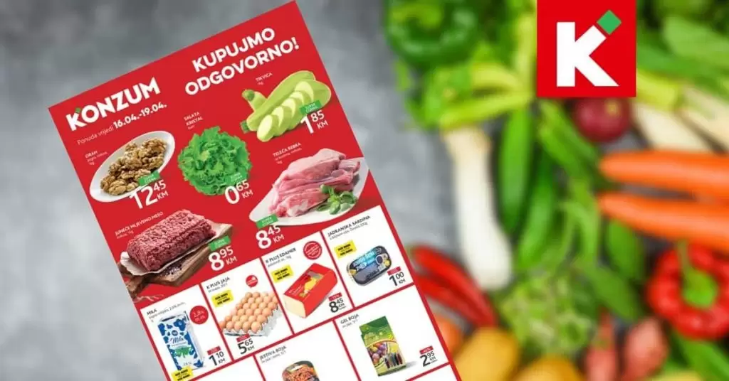konzum vikend akcija. snizenje. popust. katalog. 