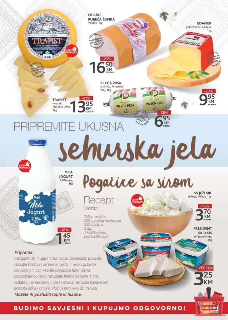 Konzum akcijski katalog. korona virus. snizenje. akcija. popusti. snizeno. ramazan.