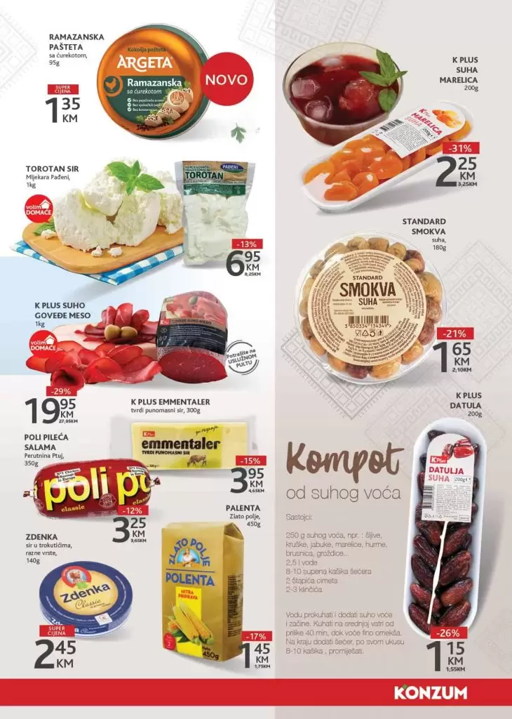 Konzum akcijski katalog. korona virus. snizenje. akcija. popusti. snizeno. ramazan.