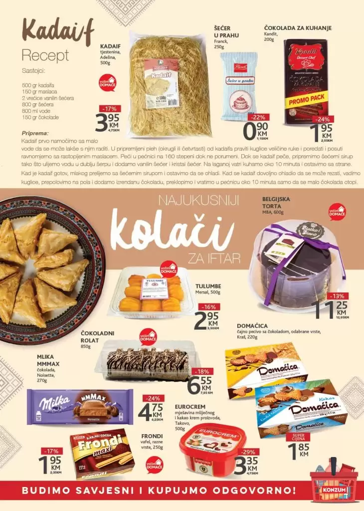 Konzum akcijski katalog. korona virus. snizenje. akcija. popusti. snizeno. ramazan.