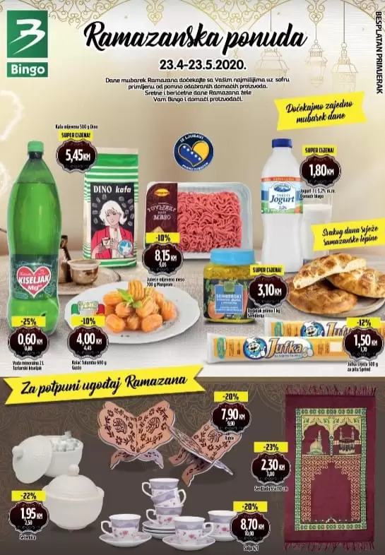 bingo akcijski katalog. vikend akcija. snizenje. popust. konzum. fis. snizeno. popusti. Ramazanski katalog. 
