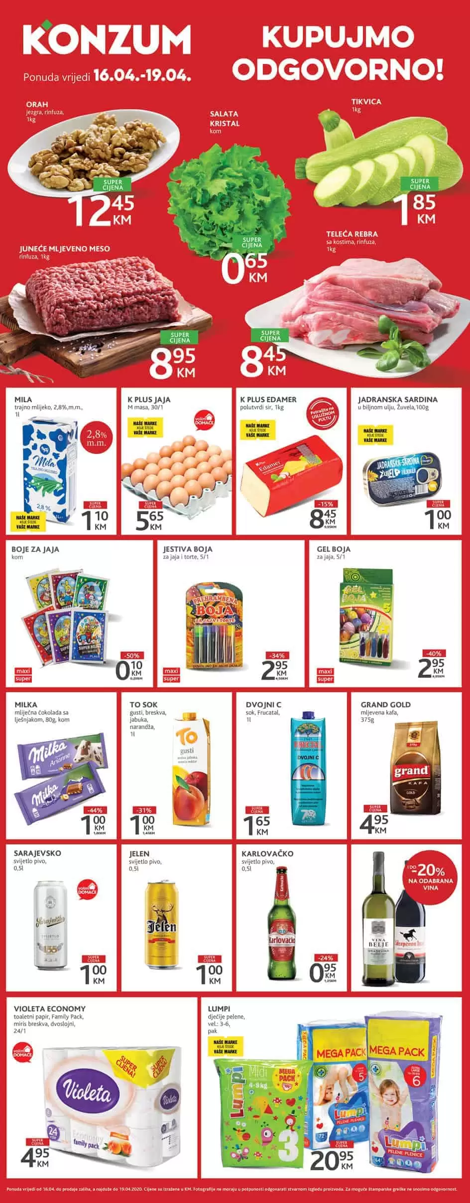 konzum vikend akcija. snizenje. popust. katalog. 