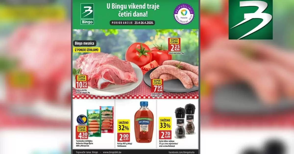 bingo akcijski katalog. vikend akcija. snizenje. popust. konzum. fis. snizeno. popusti.