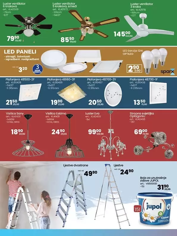 fis trzni centar fis namjestaj. snizenje. akcija popust.  rasvjeta fis. luster, lampa