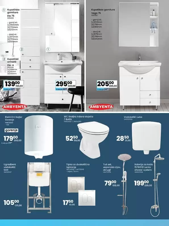 fis trzni centar fis namjestaj. snizenje. akcija popust.  bojler. kupatilski ormaric.