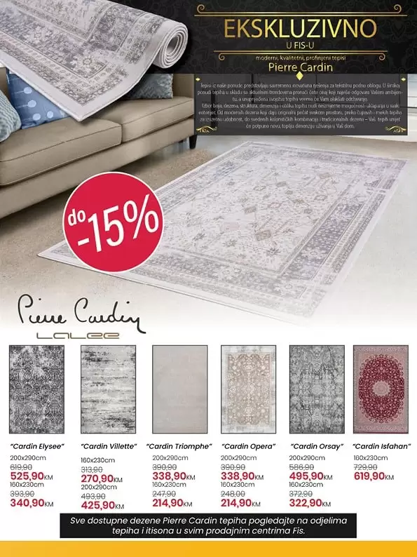 fis trzni centar fis namjestaj. snizenje. akcija popust.  tepih, cilim fis.