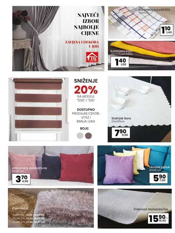 fis trzni centar fis namjestaj. snizenje. akcija popust.  ukrasni jastuci, musema gdje kupiti