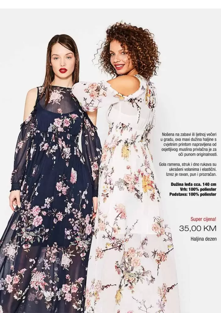 cvjetna haljina. snizenje u bingu. bingo kralj dobrih cijena. 