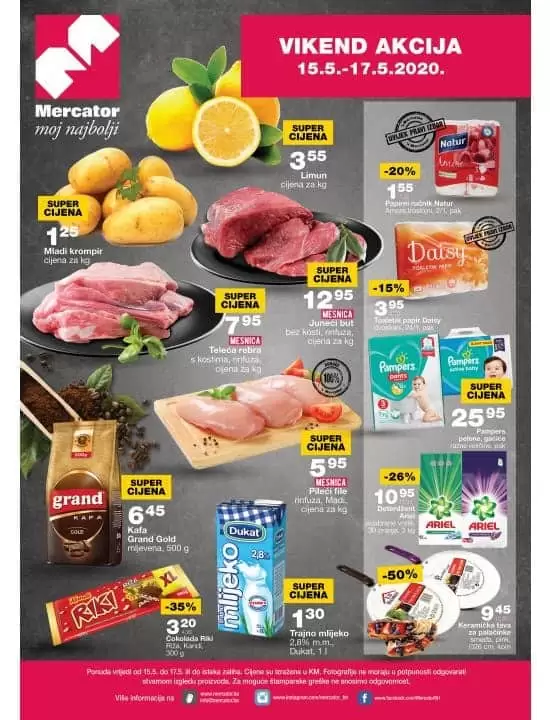 mercator super akcija. snizenje. snzieno. popust.