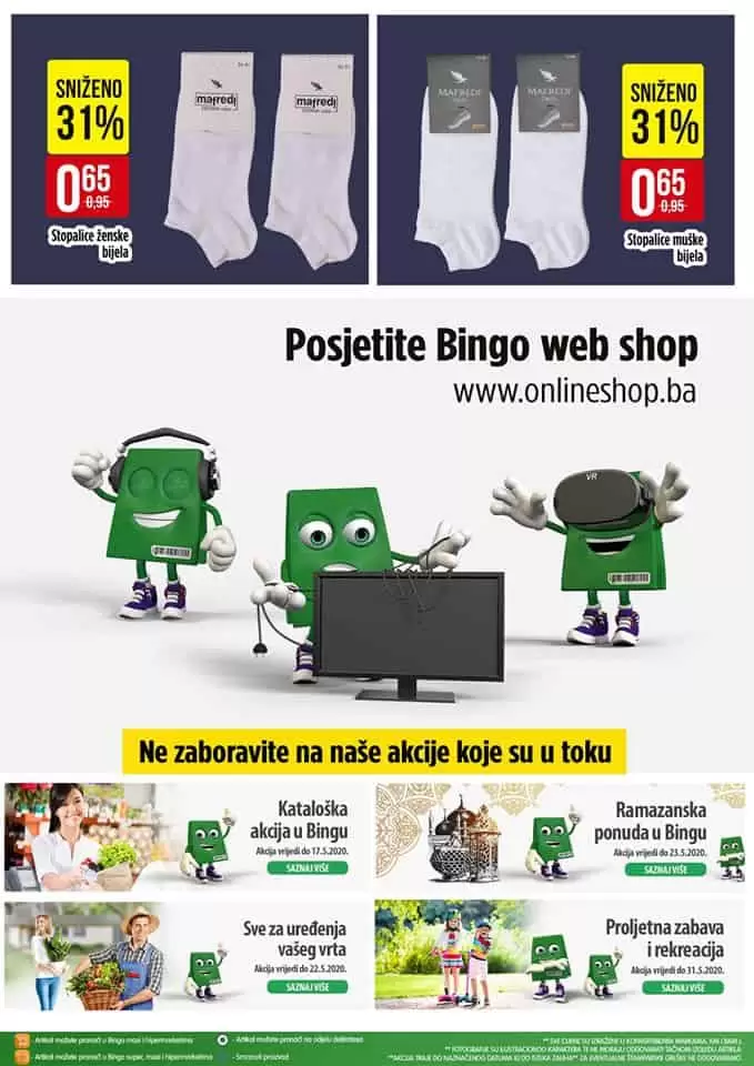 Bingo katalog. bingo snizenje. bingo sarajevo.   stopalice. crape. 