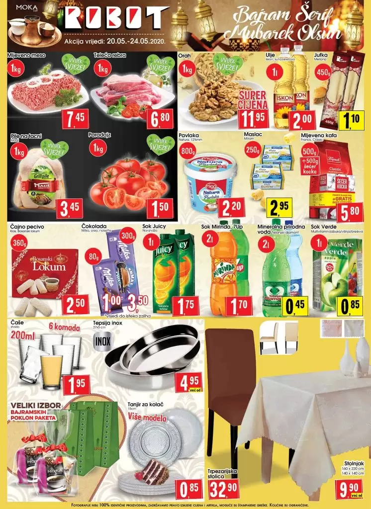 robotova super akcija. snizenje. popusti. najnize cijene. orasi baklava