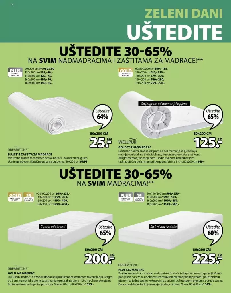 Jysk akcija. Jysk madrac. katalog. popust. snizenje.