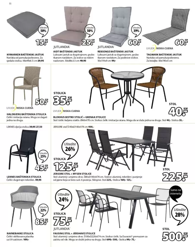Jysk akcija. Jysk madrac. katalog. popust. snizenje. stolica