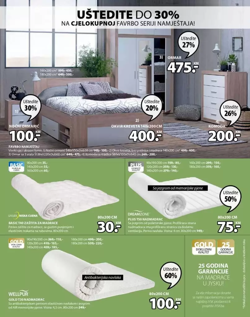 Jysk akcija. Jysk madrac. katalog. popust. snizenje.