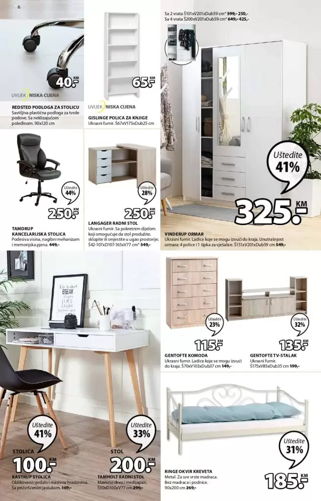 Madraci, jastuci, podnice, jorgani, plahte, deke. Jysk. 