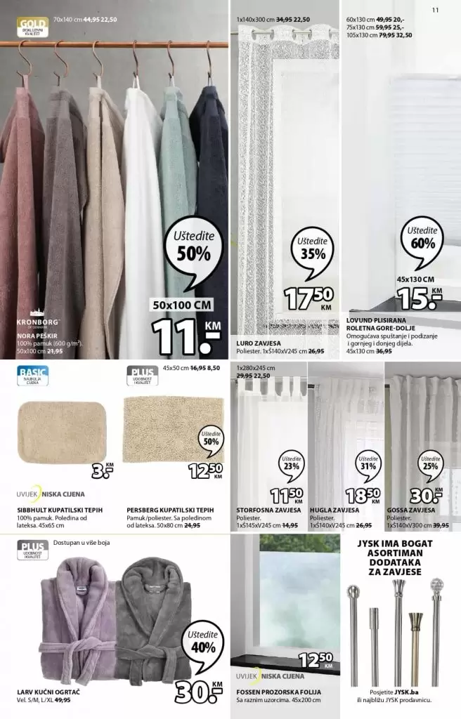 Zavjese i roletne za vaše prozore pronađite u JYSKu