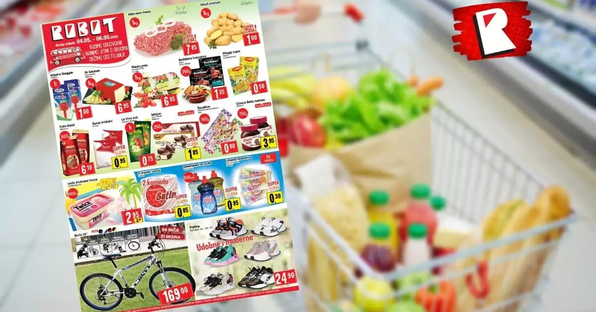 Robot akcijski katalog. robot katalog. kataloska akcija. snizenje. popust.
